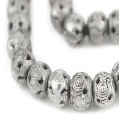 The Bead Chest Silver Round Filigree Beads (12mm)