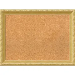 Versailles Gold Wood Framed Corkboard, Natural Cork