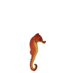 Small Red Seahorse Statue