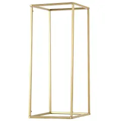 2 Geometric 24" Metal Rectangular Stands Flower Vase Holder Party decorations Gold