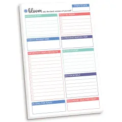 bloom daily planners Planning Pad, 6" x 9", Double Sided Planning Pad, Teal