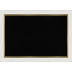 Eva Narrow Framed Corkboard, Black Cork Eva White Gold