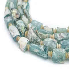 The Bead Chest Pastel Roman Glass Beads, Genuine Glass Found in Afghanistan, Matte Glass Beads for Jewelry Making