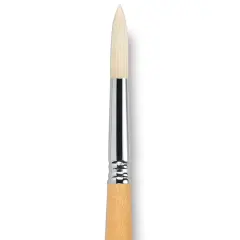Escoda Clasico Chungking White Bristle Brush - Round, Long Handle, Size 14