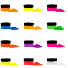 Rolio Fluorescent Neon Powder - 3g 12 Colors Set
