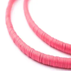 The Bead Chest African Vinyl Beads, Ghana Vulcanite Crafts Supplies for DIY Jewelry Making, Necklaces, Bracelets (5mm, Pink)