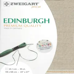 Precut Zweigart Edinburgh 36 count Flax
