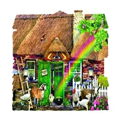 Sunsout Irish Cottage 1000 pc Special Shape Jigsaw Puzzle 90350