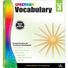 Spectrum Grade 3 Vocabulary Workbook, Language Arts Book Covering Compound Words, Context Clues, Roots and Affixes, Reading Comprehension, and More, ELA Classroom or Homeschool Curriculum