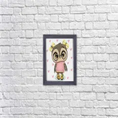 Owl Nika CS2374 7.9 x 7.9 inches Wizardi Diamond Painting Kit