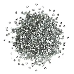 Buttons Galore Jewelz Rhinestones Craft Embellishments Assorted Colors Approx. 1600 Pieces Silver