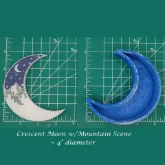 Crescent Moon with Mountains Silicone Freshie Mold