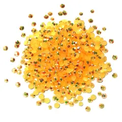 Buttons Galore Jewelz Rhinestones Craft Embellishments Assorted Colors Approx. 1600 Pieces Orange ab