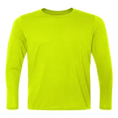 Gildan&reg; Performance Crewneck Long Sleeve T-Shirt Safety green
