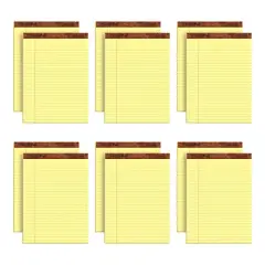 TOPS 8.5 x 11 Legal Pads, 12 Pack, The Legal Pad Brand, Wide Ruled, Yellow Paper, 50 Sheets Per Writing Pad, Made in the USA (7532)