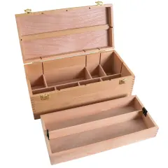 Artist Wood Pastel, Pen, Marker Storage Box with Drawer(s) (Large Tool Box)