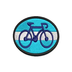 Racing Bike Bicycle Cyclist Cycling Multi-Color Embroidered Iron-On or Hook & Loop Patch Applique