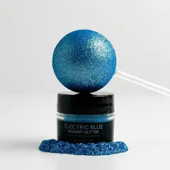 Shine Dessert Glitter: "Electric Blue" - Bright Blue - Edible Dessert Glitter
