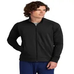 Sport-Tek&reg; Stretch Full-Zip Cadet Jacket For Adult Black
