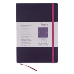 Fabriano Ispira Hard-Cover Notebook - Purple, 5-4/5" x 8-1/4", Dot Grid