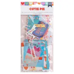 American Crafts Cutie Pie Ephemera Die-Cuts 72/Pkg-Journaling - Iridescent Foil