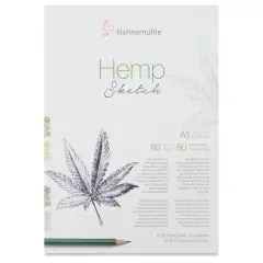 Hahnem&uuml;hle Hemp Sketch Pad - 5.8" x 8.3", 80 Sheets