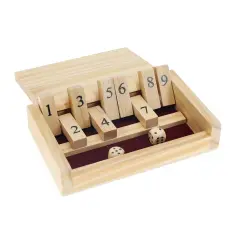 WE Games Mini 9 Number Shut The Box Game Wooden - 5.5 inches