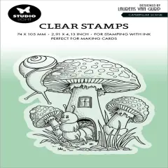 Studio Light Clear Stamps By Laurens Van Gurp-Nr. 536, Caterpillar Scene