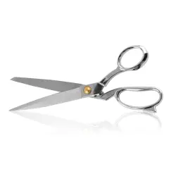 Heavy Duty Scissors for Cutting Arts and Craft Fabrics for Hobby or Commercial Use - eZthings Brand 10.5 Inch Silver