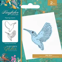 Nature's Garden Kingfisher Stamp And Metal Die-Flying Gem
