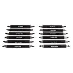Molotow Sketcher Twin Graphic Markers - Grey Kit 1, Set of 12
