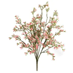 12-Pack: 22" Mini Pink Flower Bush with 14 Sprays