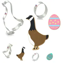 Goose Cookie Cutters 4 Pc Set. USA Tin Plate Steel - By CookieCutter.Com