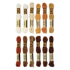 DMC Tapestry Wool - Earth Tones, 8 m, Set of 12