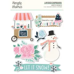 Winter Wonder Layered ChipboardDie-Cuts-6/Pkg