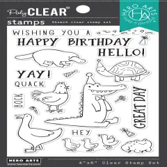 Hero Arts Clear Stamps 4"X6"-Birthday Animals