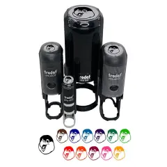 Happy Smiling Parrot Bird Self-Inking Rubber Stamp Ink Stamper for Stamping Crafting Planners Yellow