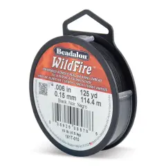 Beadalon WildFire Beading Thread - Black, 0.006", 125 yds