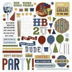 PhotoPlay Card Kit Stickers-Birthday Bash