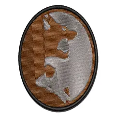 Yin Yang Wolf Wolves Multi-Color Embroidered Iron-On or Hook & Loop Patch Applique