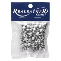 Realeather(R) Crafts Small Rivets 100/Pkg-Nickel