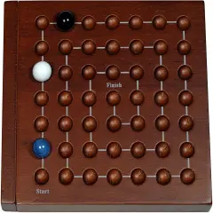 WE Games Cat & Mouse Wooden Travel Game with Marbles - 5 inches