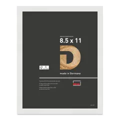 Deha Design Fontana Wood Frame - with Easel Back, White, 8-1/2" x 11"