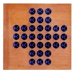 WE Games Marble Solitaire Wooden Travel Game - 5 inches