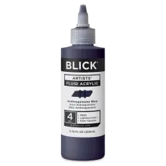 Blick Artists&rsquo; Fluid Acrylic - Anthraquinone Blue, 200 ml