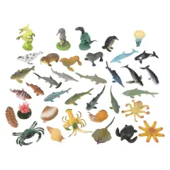 Mini Sea Animals Toys | Assorted colors 2 1/4 in | Plastic Aquarium Animals | Raheev&reg;