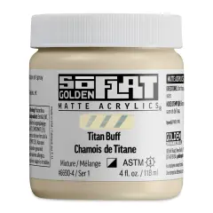 Golden SoFlat Matte Acrylic Paint - Titan Buff, 118 ml, Jar