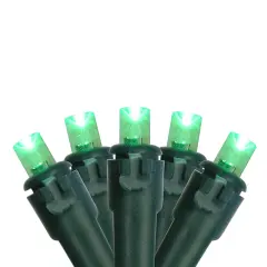 Northlight LED Wide Angle Christmas Lights - Green - 16.25' Green Wire - 50ct