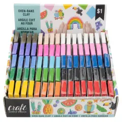 American Crafts Oven-Bake Clay Counter Display 80pcs-15 Assorted Colors