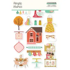Simple Stories Sticker Book 12/Sheets-What's Cookin'?